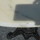large pedestal table bistro table with marble top 90cm