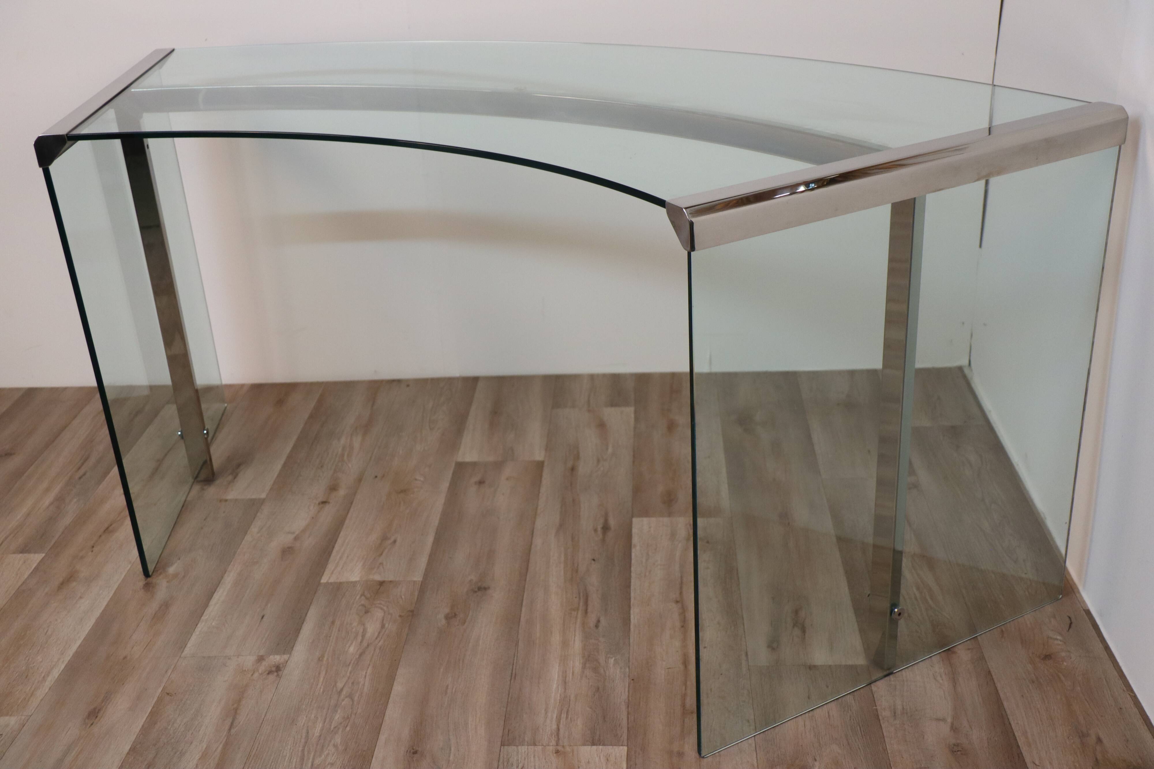 Board president by Gallotti & Radice in glass and chrome