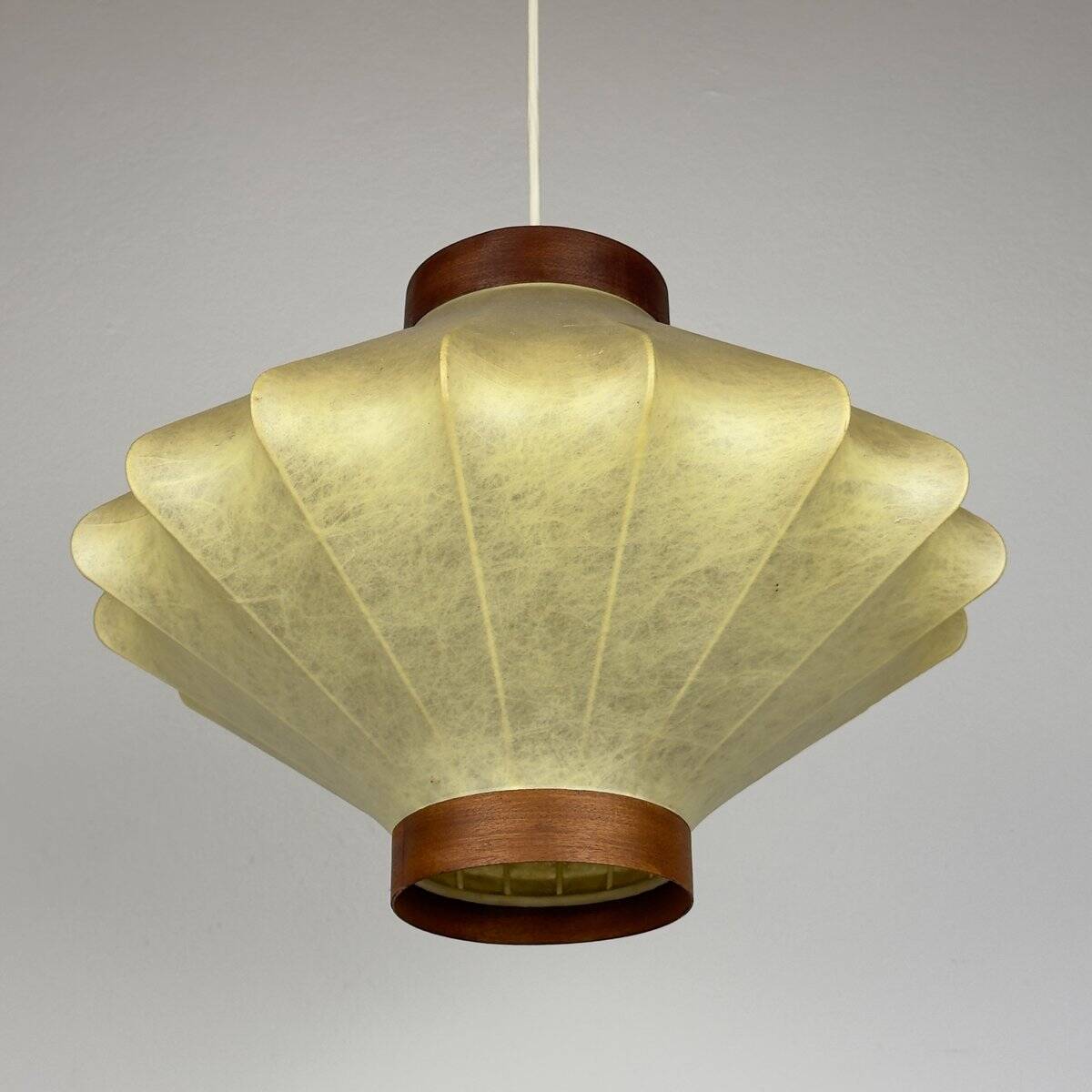 Mid-century modern Italian Cocoon pendant lamp from the 1960s.