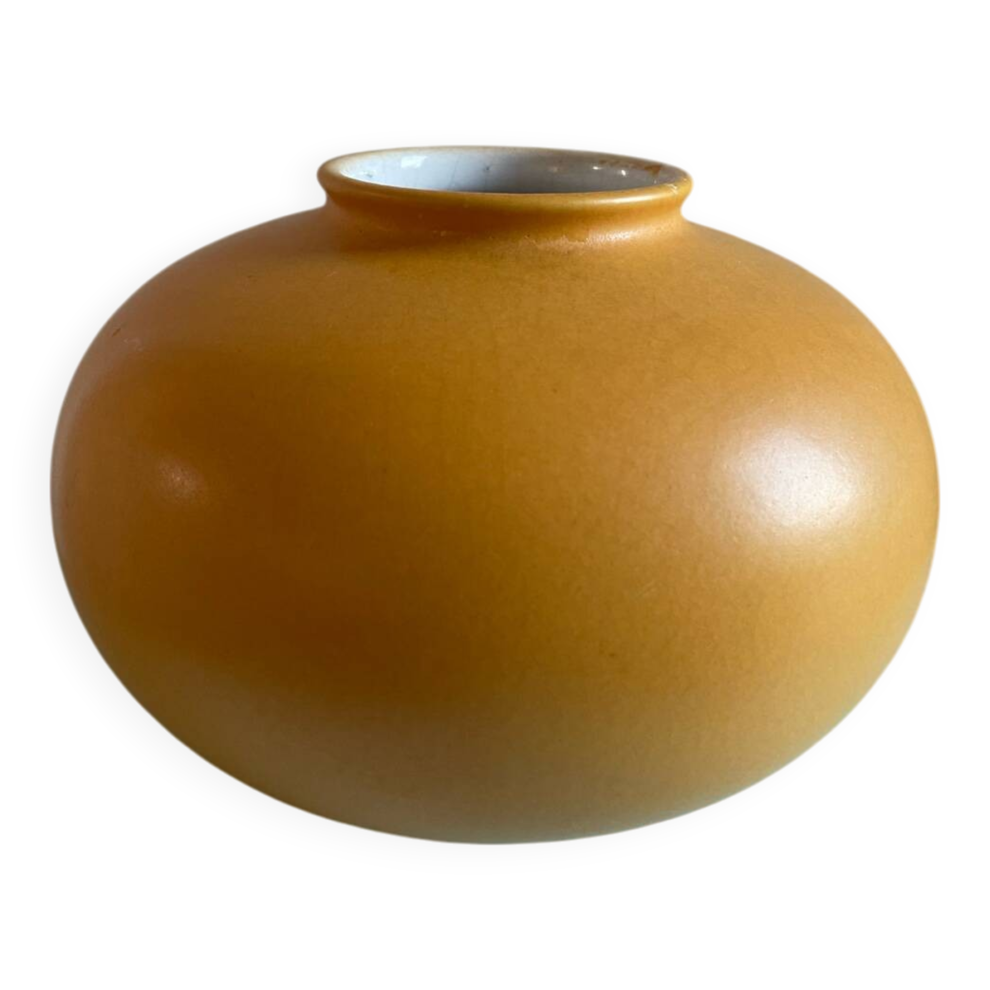 Round yellow vase stamped W. Germany 690-12 – Vintage