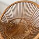 Paire de fauteuils corbeille en rotin , années 50-60