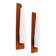 Rare set of wall lamps in teak and opaline glass by Kaiser Leuchten