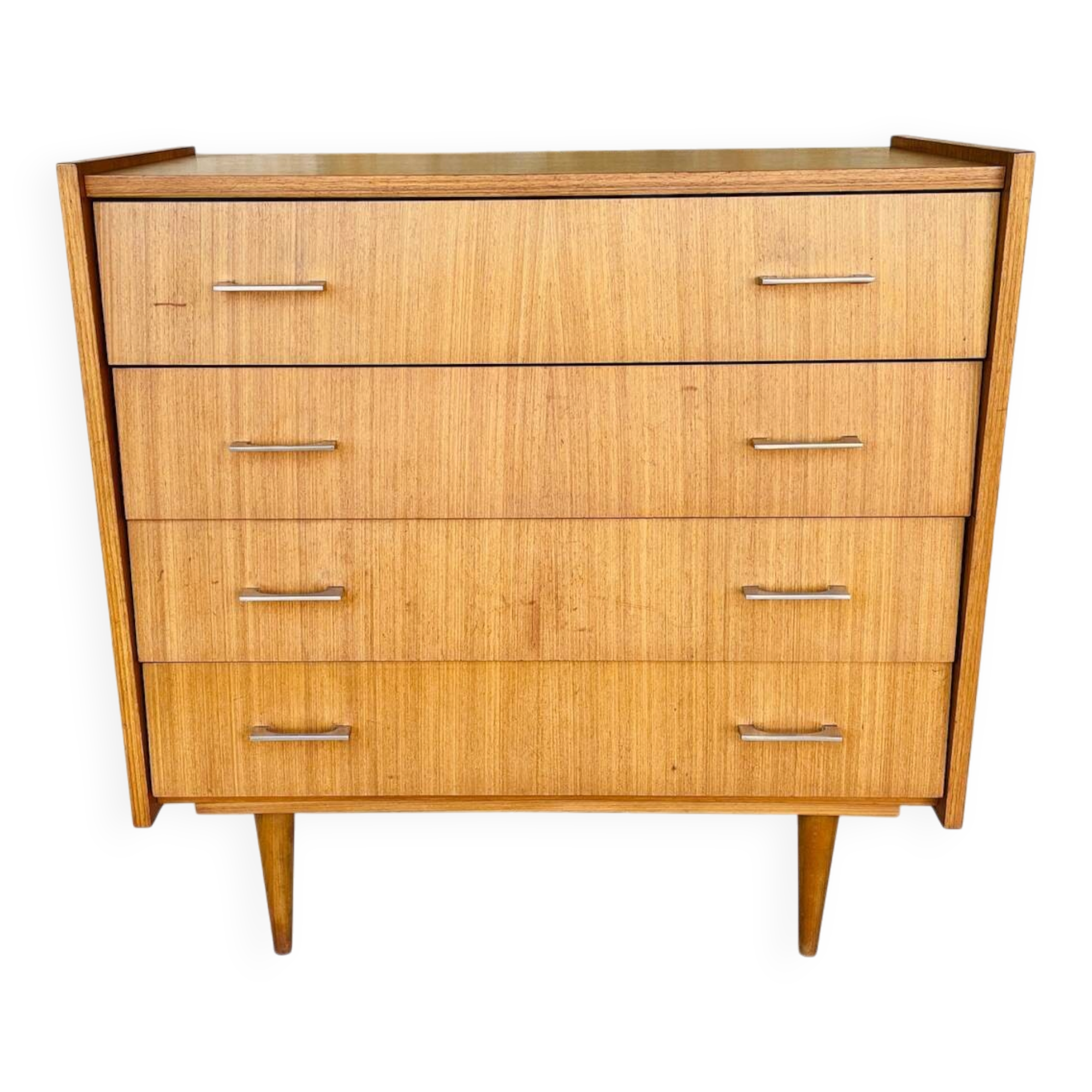 Vintage chest of drawers with 4 drawers by Capelle, circa 1960s.