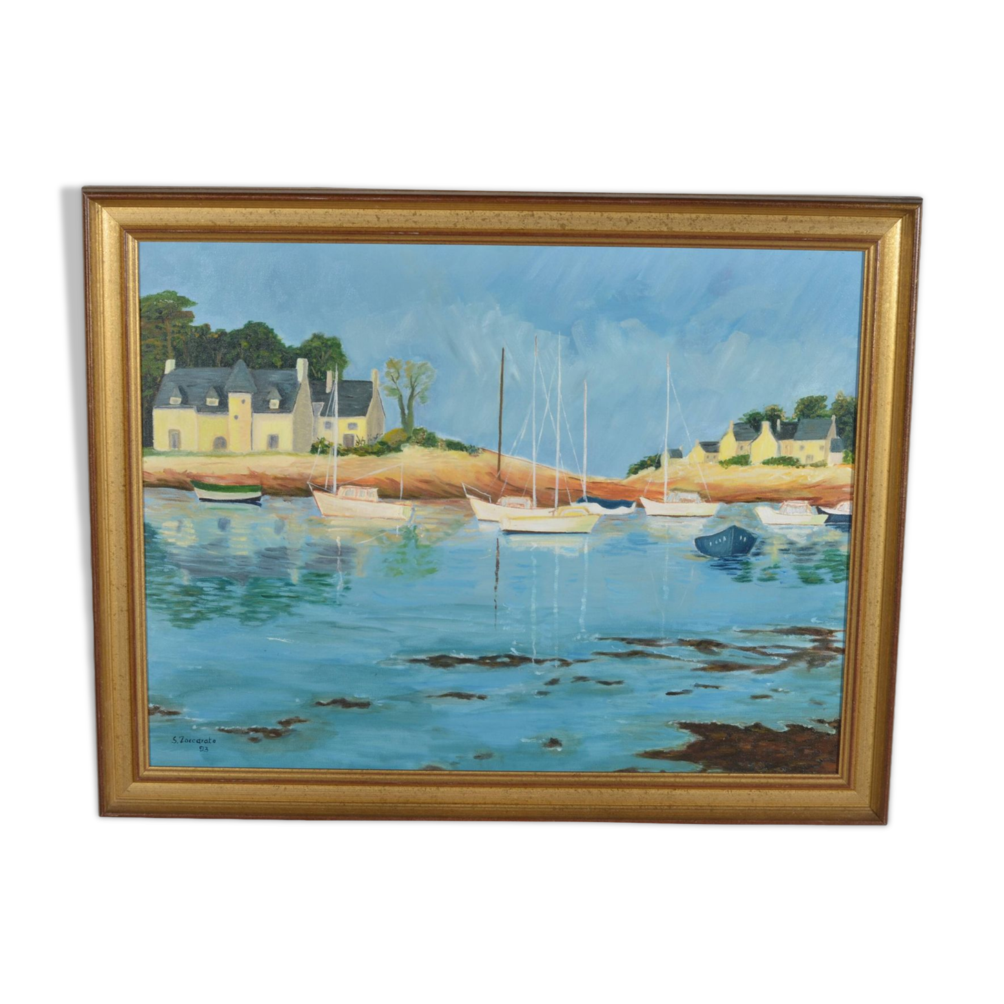 Oil on marine canvas