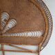 Peacock rattan headboard bed