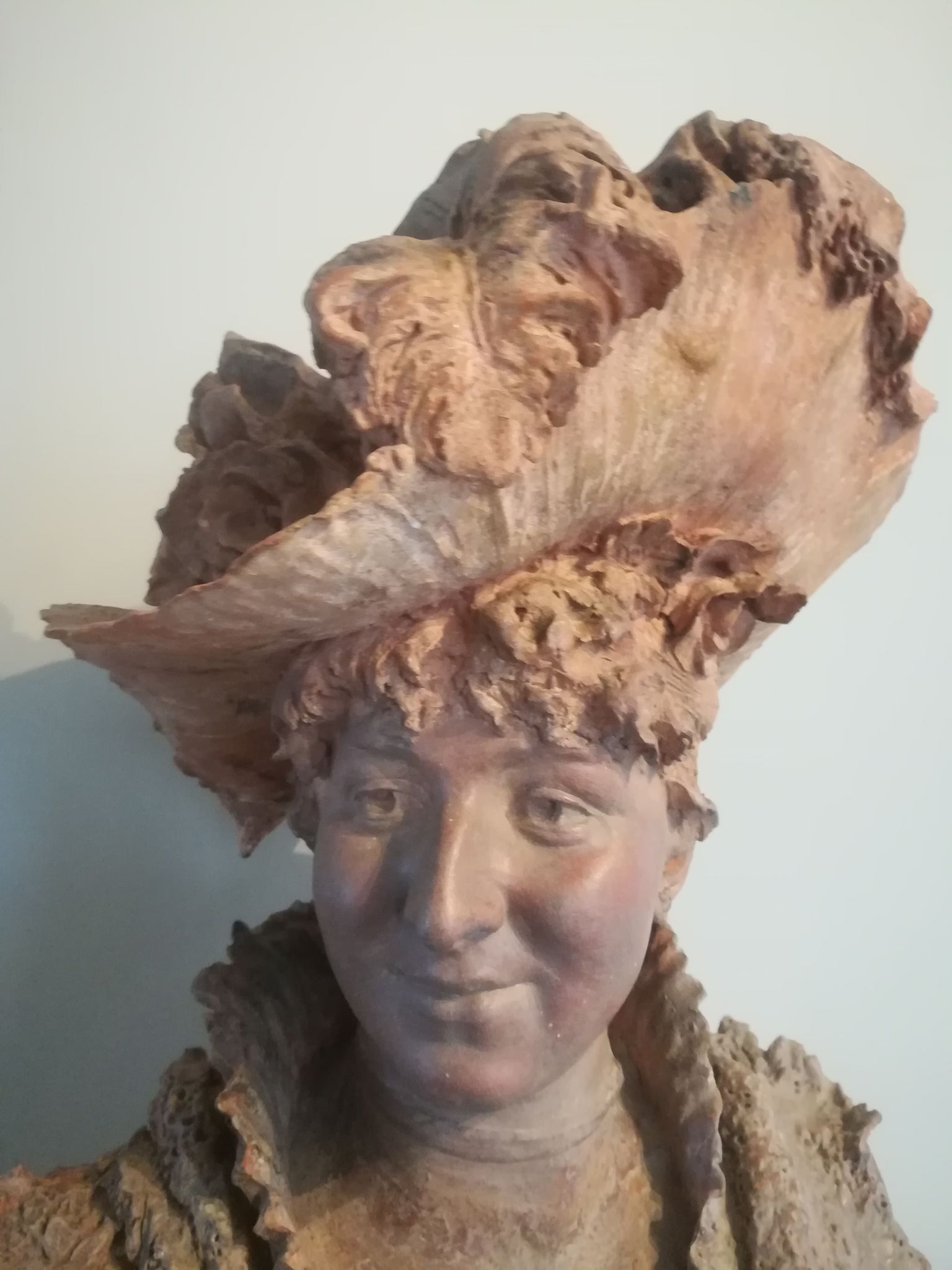 Bust signed D. Van Den Bossche in terracotta