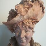 Bust signed D. Van Den Bossche in terracotta