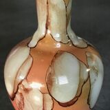Vase soliflore in enamelled opaline decoration of pearly patterns 20 cm