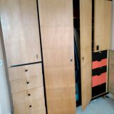 60s architect-designed wardrobe-dressing (unique piece of furniture)