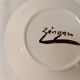 Set of 2 glazed ceramic dessert plates signed ZINGARO - Italy 1960s