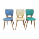Trois chaises vintage de couleur année 50