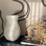 Textured beige vase
