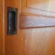 Vintage oak sliding wardrobe/closet