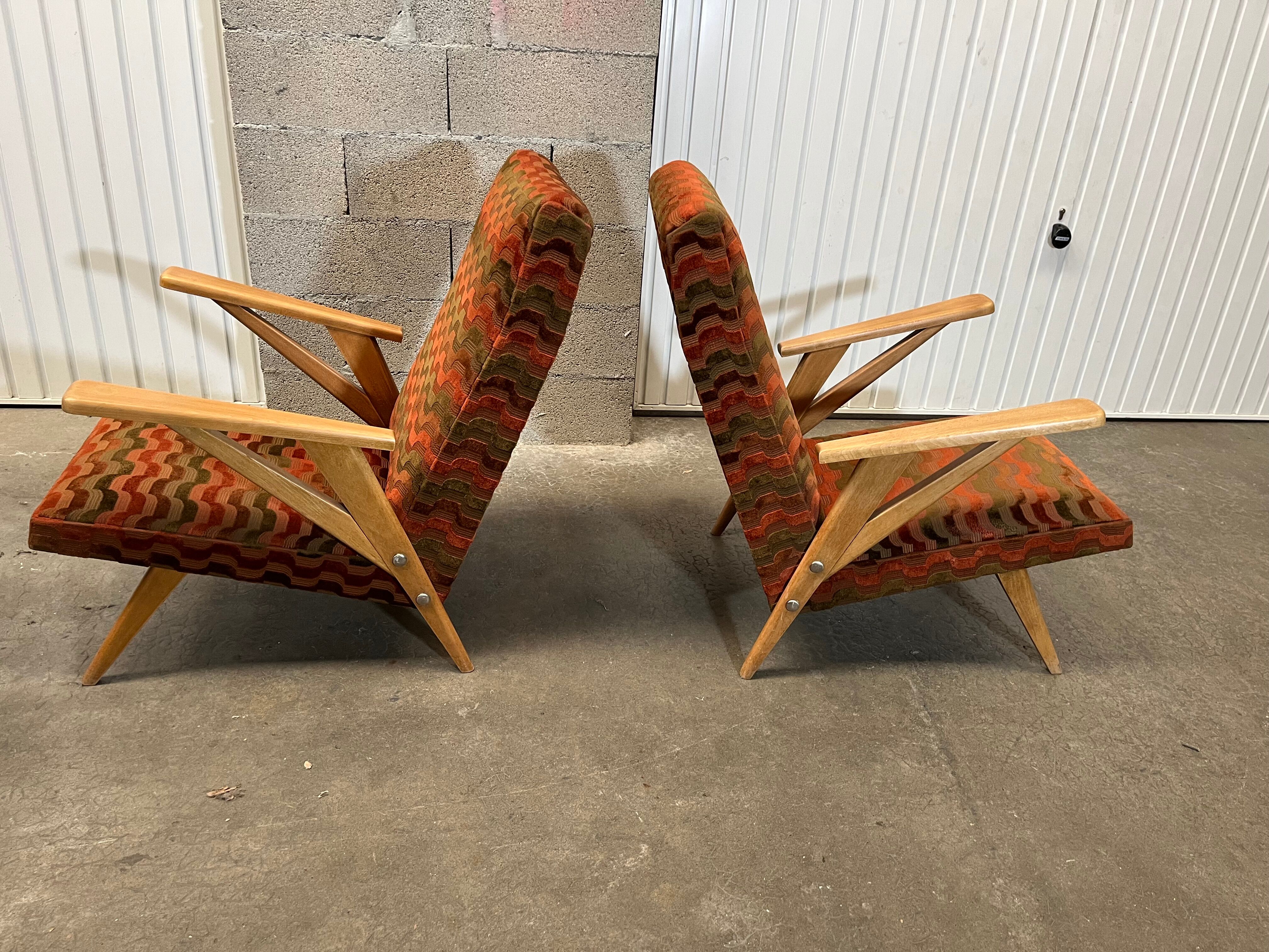 Pair of armchairs from the 60s Italian design