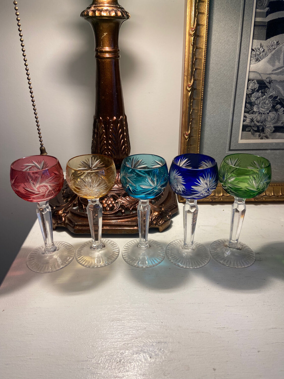 Crystal liquor glasses