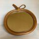 Miroir pomme vintage en bambou