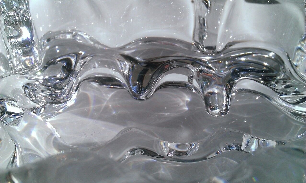 Crystal ashtray Daum leaf oak