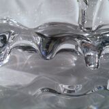 Crystal ashtray Daum leaf oak