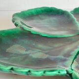 Vintage Glazed Ceramic Barbotine Dish