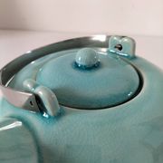 crackle effect ceramic teapot