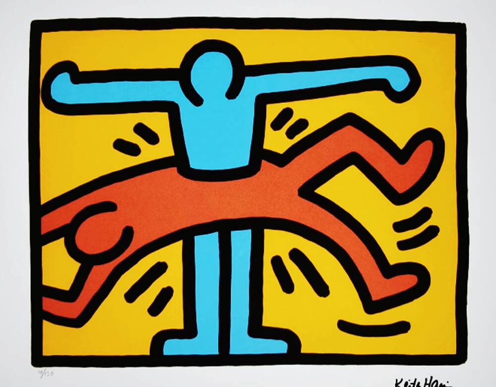 Keith Haring Limited Edition Lithograph, Numbered in Pencil, 1990s