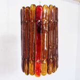 Amber glass pendant lamp