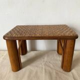Vintage rattan low stools