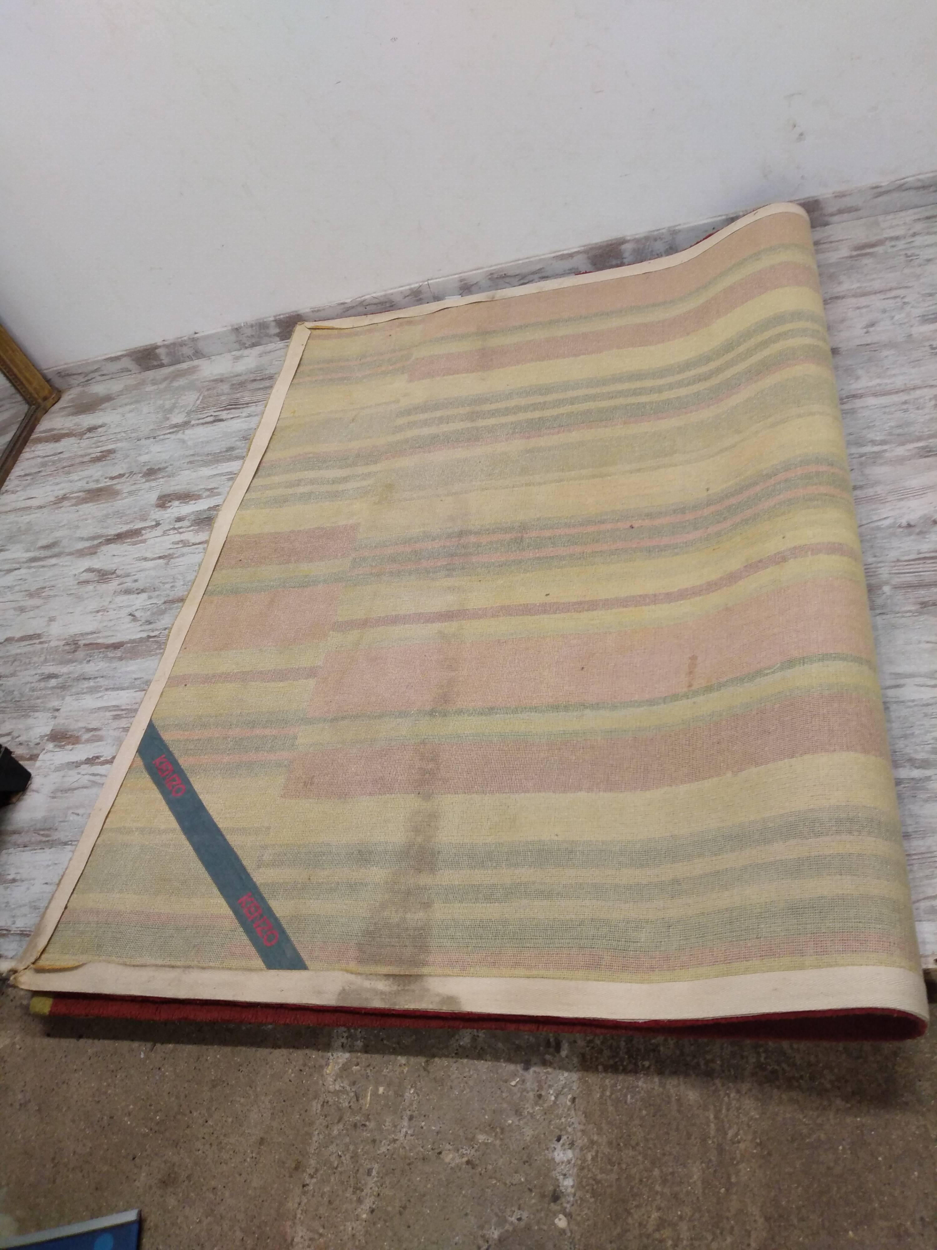Kenzo rug "red pigalle" vintage