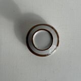 Teapot with stylised blue and brown flowers H18