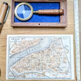 Arles, old small map, printed in 1906.