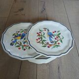 8 assiettes à dessert anciennes Salins