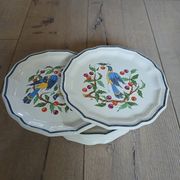 8 antique Salins dessert plates