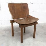 Atypical 1960s curved wood children's chair
