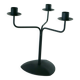 Three-light wrought iron candle holder, Minimalist, Vintage