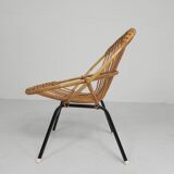 Vintage Rohe Noordwolde bamboo chair, 1960s