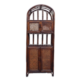 Rattan and bamboo shelf