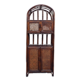 Rattan and bamboo shelf