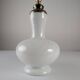 Lampe de table italienne en verre de Murano à double éclairage et laiton, années 1960