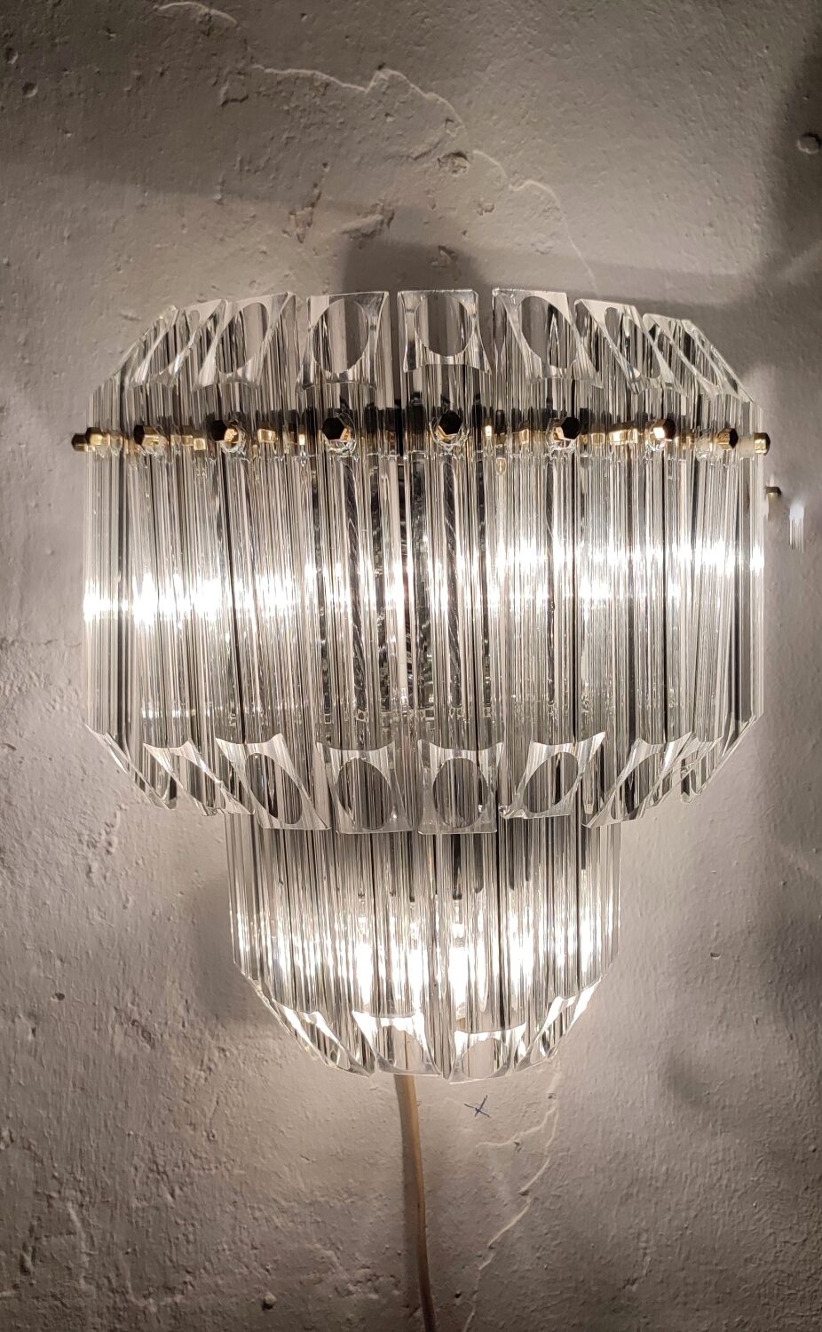 Applique cristal France, années 1950.