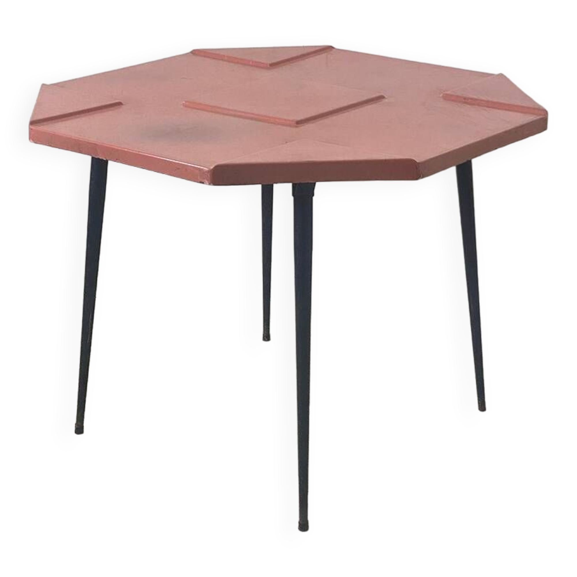 Canteen table from the 70s in resin and metal
