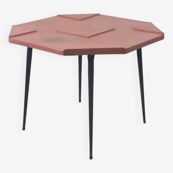 Canteen table from the 70s in resin and metal