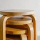 Tabourets d'enfant finlandais vintage d'Alvar Aalto, produits par Artek, années 1980