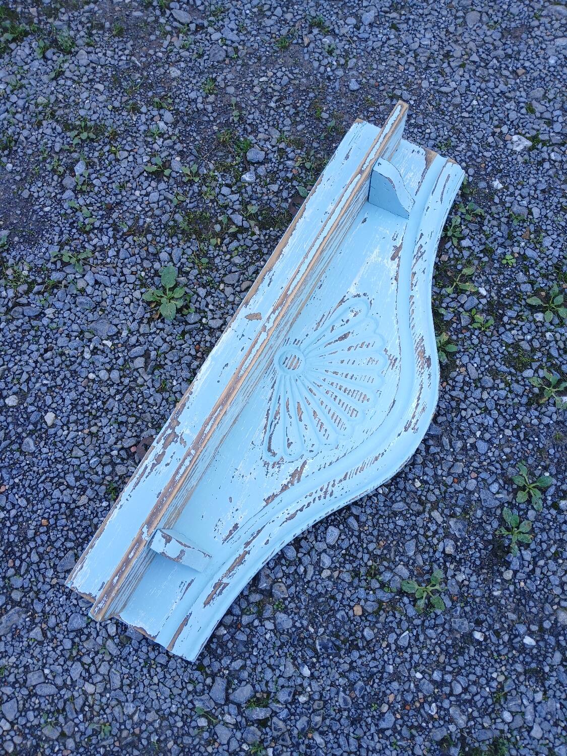 Old wooden wall shelf