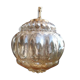 Suspension globe verre ambré bulles vintage 60s / plafonnier vintage / verre empoli