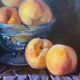 HST table "Still life with peaches" signed + frame