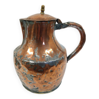 Old copper pitcher