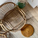 Rattan shell armchair adult model