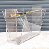 Vintage plexiglass magazine rack