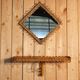 Mirror and rattan stand by Franco Albini, Italy 1960