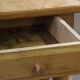 Vintage 1960s Danish oak coffee table, brutalist mid-century, style of Kjærnulf